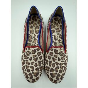 Rothy’s The Loafer Leopard Print Flats Women’s Size 9 Sustainable Knit Shoes EUC